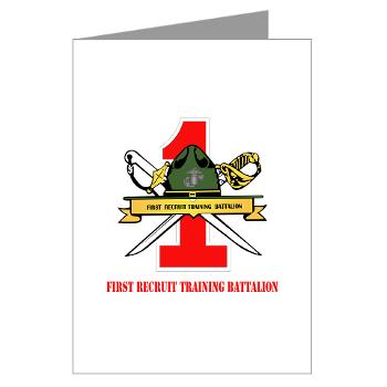 FRTB - M01 - 02 - First Recruit Training Battalion with Text - Greeting Cards (Pk of 10)