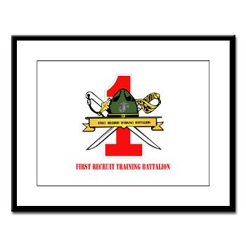 FRTB - M01 - 02 - First Recruit Training Battalion with Text - Large Framed Print