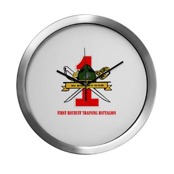 FRTB - M01 - 03 - First Recruit Training Battalion with Text - Modern Wall Clock