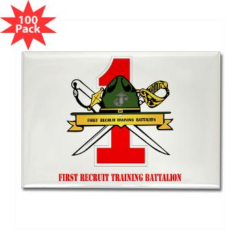 FRTB - M01 - 01 - First Recruit Training Battalion with Text - Rectangle Magnet (100 pack)