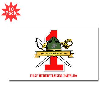 FRTB - M01 - 01 - First Recruit Training Battalion with Text - Sticker (Rectangle 10 pk) - Click Image to Close