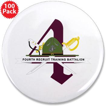 FRTB - M01 - 01 - Fourth Recruit Training Battalion - 3.5" Button (100 pack) - Click Image to Close