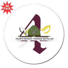 FRTB - M01 - 01 - Fourth Recruit Training Battalion - 3" Lapel Sticker (48 pk)