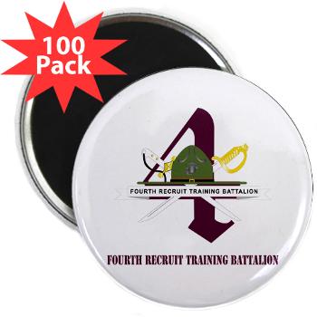 FRTB - M01 - 01 - Fourth Recruit Training Battalion with Text - 2.25" Magnet (100 pack)