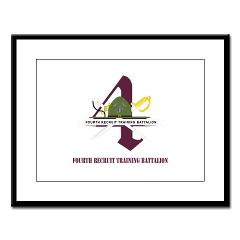 FRTB - M01 - 02 - Fourth Recruit Training Battalion with Text - Large Framed Print