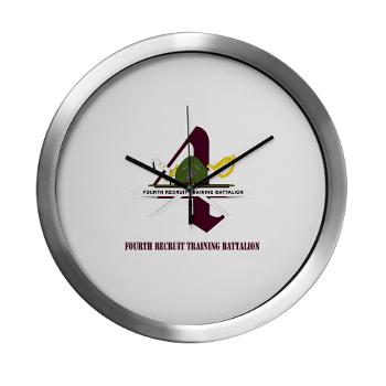 FRTB - M01 - 03 - Fourth Recruit Training Battalion with Text - Modern Wall Clock