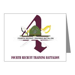 FRTB - M01 - 02 - Fourth Recruit Training Battalion with Text - Note Cards (Pk of 20) - Click Image to Close