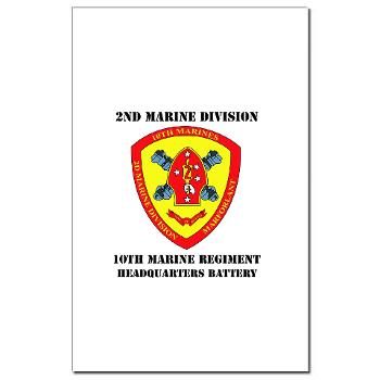 HB10M - M01 - 02 - Headquarters Battery 10th Marines with Text - Mini Poster Print