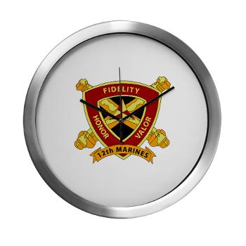 HB12M - M01 - 03 - Headquarters Battery 12th Marines Modern Wall Clock - Click Image to Close