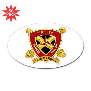 HB12M - M01 - 01 - Headquarters Battery 12th Marines Sticker (Oval 50 pk) - Click Image to Close