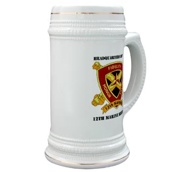HB12M - M01 - 03 - Headquarters Battery 12th Marines with text Stein - Click Image to Close