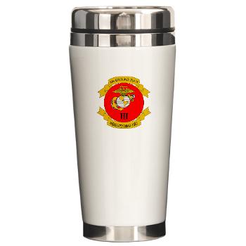 HB3M - M01 - 03 - Headquarters Bn - 3rd MARDIV - Ceramic Travel Mug