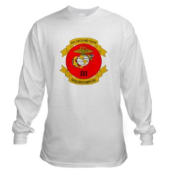 HB3M - A01 - 03 - Headquarters Bn - 3rd MARDIV with Text - Long Sleeve T-Shirt