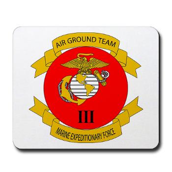 HB3M - M01 - 03 - Headquarters Bn - 3rd MARDIV with Text - Mousepad