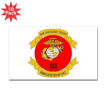 HB3M - M01 - 01 - Headquarters Bn - 3rd MARDIV - Sticker (Rectangle 10 pk) - Click Image to Close