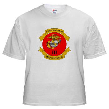 HB3M - A01 - 04 - Headquarters Bn - 3rd MARDIV - White T-Shirt - Click Image to Close