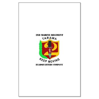 HC2M - M01 - 02 - Headquarters Company 2nd Marines with Text Large Poster - Click Image to Close