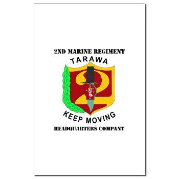 HC2M - M01 - 02 - Headquarters Company 2nd Marines with Text Mini Poster Print