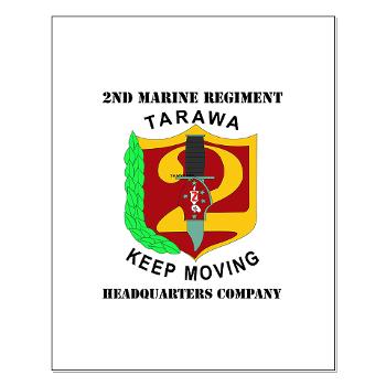 HC2M - M01 - 02 - Headquarters Company 2nd Marines with Text Small Poster