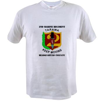 HC2M - A01 - 04 - Headquarters Company 2nd Marines with Text Value T-Shirt - Click Image to Close