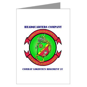 HC37 - M01 - 02 - Headquarters Company with text - Greeting Cards (Pk of 10)