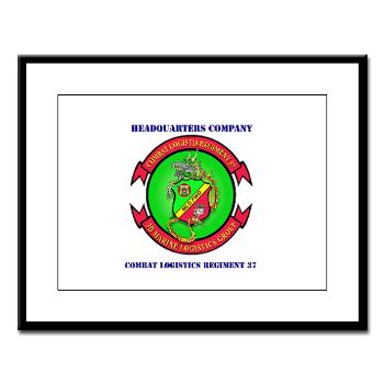 HC37 - M01 - 02 - Headquarters Company with text - Large Framed Print