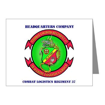 HC37 - M01 - 02 - Headquarters Company with text - Note Cards (Pk of 20) - Click Image to Close