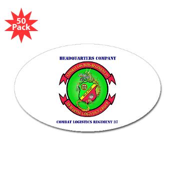 HC37 - M01 - 01 - Headquarters Company with text - Sticker (Oval 50 pk) - Click Image to Close