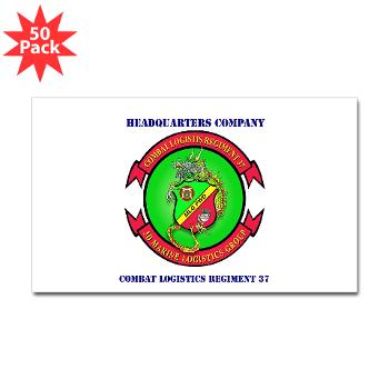 HC37 - M01 - 01 - Headquarters Company with text - Sticker (Rectangle 50 pk) - Click Image to Close