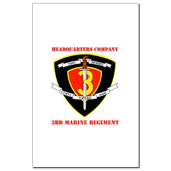 HC3M - M01 - 02 - Headquarters Company 3rd Marines with Text Mini Poster Print - Click Image to Close