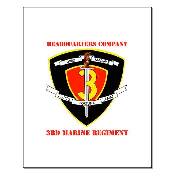 HC3M - M01 - 02 - Headquarters Company 3rd Marines with Text Small Poster - Click Image to Close