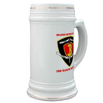 HC3M - M01 - 03 - Headquarters Company 3rd Marines with Text Stein