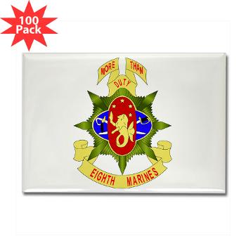 HC8M - M01 - 01 - Headquarters Company 8th Marines - Rectangle Magnet (100 pack)