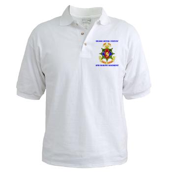 HC8M - A01 - 04 - Headquarters Company 8th Marines with Text - Golf Shirt - Click Image to Close