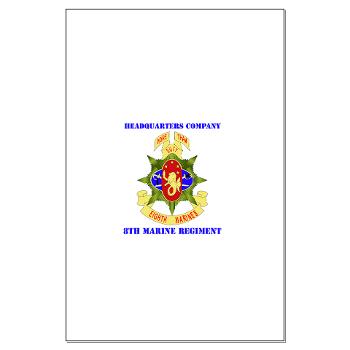 HC8M - M01 - 02 - Headquarters Company 8th Marines with Text - Large Poster
