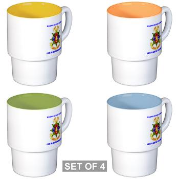 HC8M - M01 - 03 - Headquarters Company 8th Marines with Text - Stackable Mug Set (4 mugs) - Click Image to Close