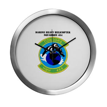 HHS464 - M01 - 03 - SSI - Heavy Helicopter Squadron 464 with Text Modern Wall Clock