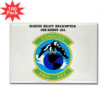 HHS464 - M01 - 01 - SSI - Heavy Helicopter Squadron 464 with Text Rectangle Magnet (100 pack)