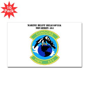 HHS464 - M01 - 01 - SSI - Heavy Helicopter Squadron 464 with Text Sticker (Rectangle 10 pk)