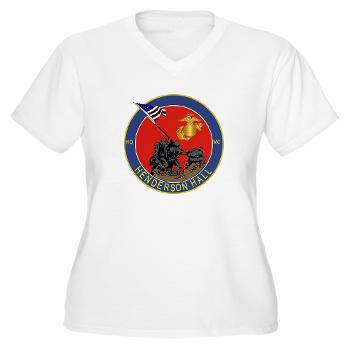 HH - A01 - 04 - Henderson Hall - Women's V-Neck T-Shirt - Click Image to Close