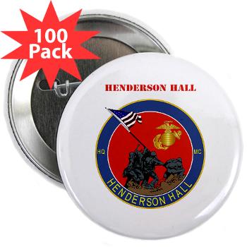 HH - M01 - 01 - Henderson Hall with Text - 2.25" Button (100 pack)