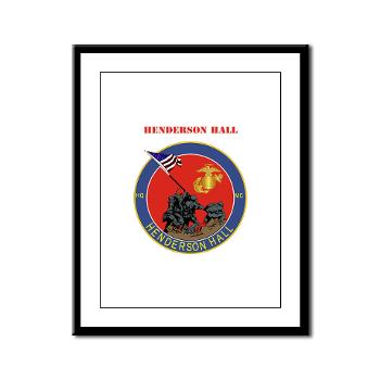HH - M01 - 02 - Henderson Hall with Text - Framed Panel Print