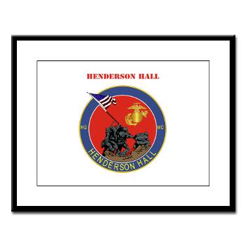 HH - M01 - 02 - Henderson Hall with Text - Large Framed Print