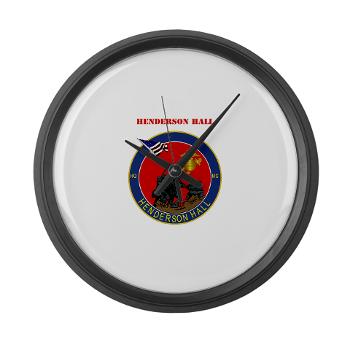 HH - M01 - 03 - Henderson Hall with Text - Large Wall Clock