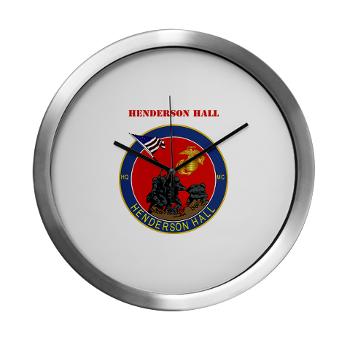 HH - M01 - 03 - Henderson Hall with Text - Modern Wall Clock