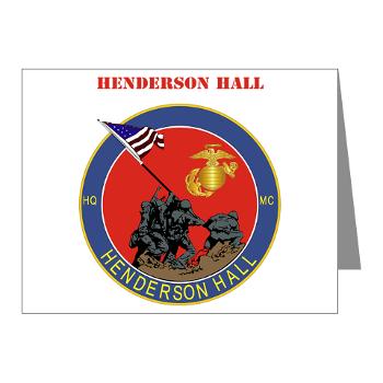 HH - M01 - 02 - Henderson Hall with Text - Note Cards (Pk of 20)