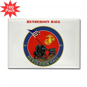 HH - M01 - 01 - Henderson Hall with Text - Rectangle Magnet (100 pack)