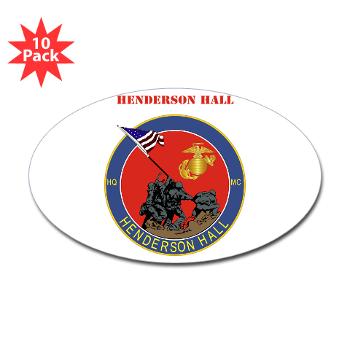 HH - M01 - 01 - Henderson Hall with Text - Sticker (Oval 10 pk) - Click Image to Close