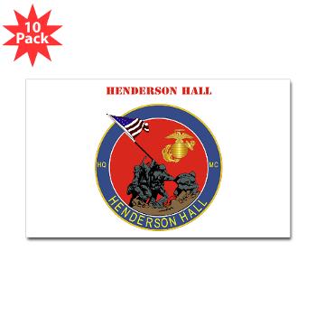 HH - M01 - 01 - Henderson Hall with Text - Sticker (Rectangle 10 pk)
