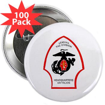 HQB2MD - M01 - 01 - HQ Battalion - 2nd Marine Division - 2.25" Button (100 pack) - Click Image to Close